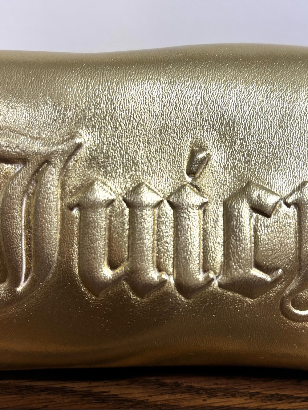Juicy Couture Gold Metallic Cosmetic Case